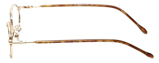 Side View of Calabria FlexPlus 67 Gold Amber Designer Blue Light Block Reading Glasses /Power