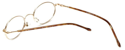 Close up View of Calabria FlexPlus 67 Gold Amber Designer Blue Light Block Reading Glasses /Power