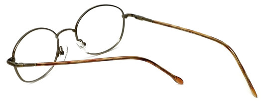 Close up View of Calabria FlexPlus 85 Ant Brown Designer Blue Light Blocking Reading Glasses 46mm