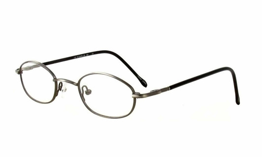 Profile View of Calabria FlexPlus 88 Ant Pewter Designer Blue Light Block Reading Glasses /Power