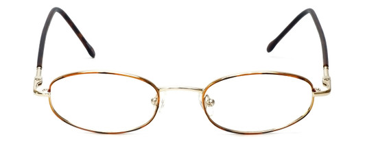 Front View of Calabria FlexPlus 88 Ant Pewter Designer Blue Light Block Reading Glasses /Power
