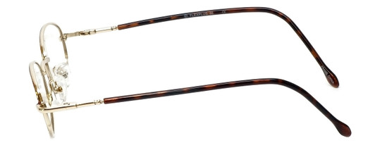 Side View of Calabria FlexPlus 88 Brown Designer Blue Light Block Reading Glasses 43mm /Power
