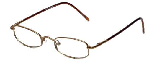 Profile View of FlexPlus Designer Blue Light Blocking Reading Glasses Model 93 Brown-Satin 44mm