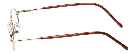 Side View of Orvis Designer Blue Light Blocking Reading Glasses Brown-Green 50mm Power Option