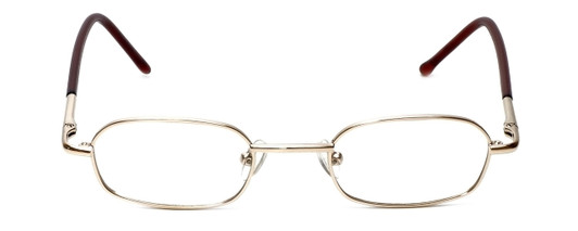 Front View of Orvis Designer Blue Light Blocking Reading Glasses Force in Brown 48mm 20 Powers