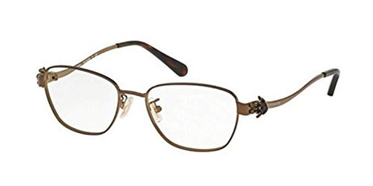 Profile View of Coach Designer Blue Light Block Reading Glasses HC5086-9298 Brown 52mm 20 Powers