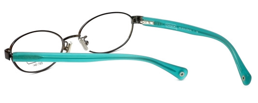 Close up View of Hilary Duff Designer Blue Light Blocking Reading Glasses HD122372-041 Brown 50mm