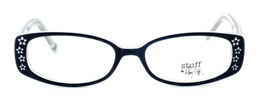 Front View of Ernest Hemingway Designer Blue Light Blocking Reading Glasses 4652 Black-Crystal