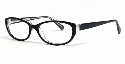 Profile View of Ernest Hemingway Designer Blue Light Blocking Reading Glasses 4652 Black-Crystal
