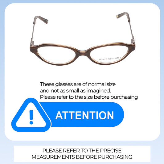 Jones New York Designer Blue Light Block Reading Glasses J216 Brown 48mm w/Power