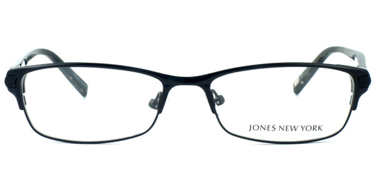 Front View of Jones New York Designer Blue Light Block Reading Glasses J322 Brown 55mm w/Power