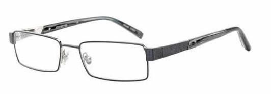Profile View of Jones New York Designer Blue Light Block Reading Glasses J322 Navy 55mm 20 Power