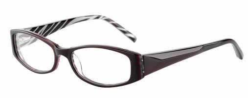 Profile View of Jones New York Designer Blue Light Block Reading Glasses J727 Wine 52mm 20 Power