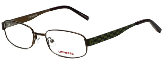 Profile View of Converse Designer Blue Light Blocking Reading Glasses K005-Brown in Brown 49mm N