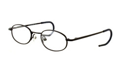 Profile View of Calabria KiddyFlex 3 Black Designer Blue Light Block Reading Glasses 40mm /Power