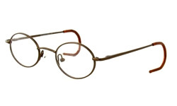 Profile View of Calabria KiddyFlex 4 Brown Designer Blue Light Block Reading Glasses 41mm /Power