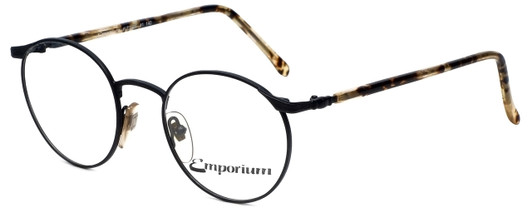 Profile View of Emporium Designer Blue Light Block Reading Glasses Liberty Black Tortoise 47mm N