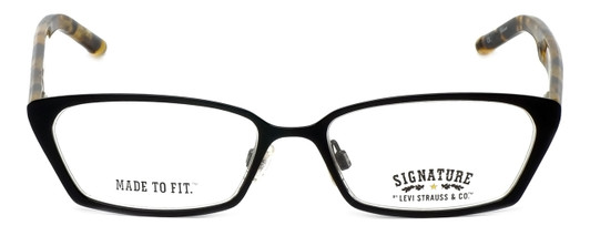 Front View of Isaac Mizrahi Designer Blue Light Block Reading Glasses M109-01 Black Pink 52mm
