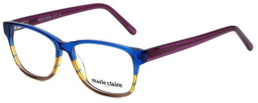 Front View of Marie Claire Blue Light Blocking Reading Glasses MC6217-BUR Burgundy Stripe 52mm