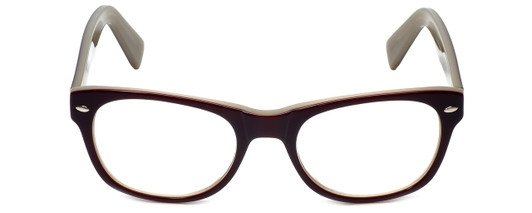 Profile View of Eyefly Blue Light Blocking Reading Glasses Mensah-Jomo-Street in Eggplant 50mm N