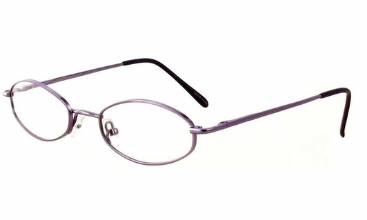 Profile View of Calabria MetaFlex 1000 Gunmetal Designer Blue Light Block Reading Glasses /Power