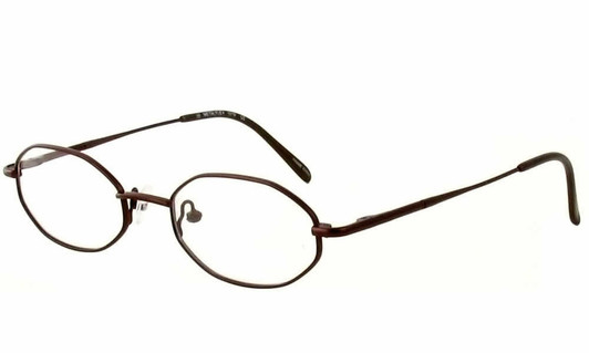 Profile View of Calabria MetaFlex 1015 Black Designer Blue Light Blocking Reading Glasses 46mm N