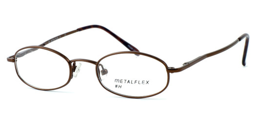 Profile View of Calabria KIDS MetaFlex H Shiny Brown 42 mm Designer Blue Light Reading Glasses