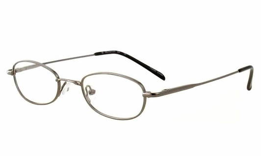 Profile View of Calabria MetaFlex NN Black Designer Blue Light Block Reading Glasses 42mm /Power