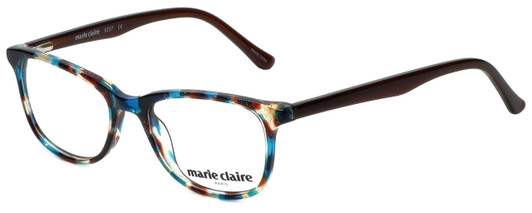 Front View of Calabria MetaFlex Q Gold Brown Designer Blue Light Blocking Reading Glasses 50mm