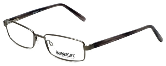 Profile View of Outdoor Life Designer Blue Light Blocking Reading Glasses OL820T Gunmetal 54mm N