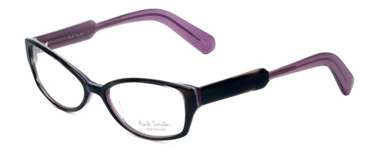 Profile View of Paul Smith Blue Light Blocking Reading Glasses PS297-BHPL Black-Horn-Purple 52mm
