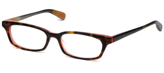 Profile View of Paul Smith Blue Light Blocking Reading Glasses PS409-OABL in Tortoise Peach 49mm