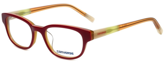 Profile View of Converse Designer Blue Light Blocking Reading Glasses Q005-Red Red 48mm 20 Power