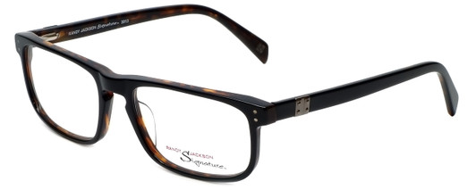 Profile View of Randy Jackson Designer Blue Light Blocking Reading Glasses RJ3013-021 Black 55mm