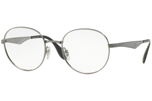 Profile View of Ray Ban Designer Blue Light Blocking Reading Glasses RX6343-2553-47 mm Gunmetal