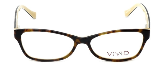 Front View of Calabria Splash Designer Blue Light Blocking Reading Glasses SP59 in Demi-Brown