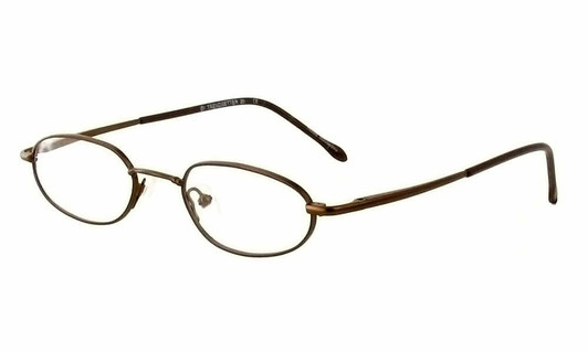 Profile View of Calabria Trendsetter 19 KIDS X-SMALL Gun Metal Blue Light Reading Glasses 42 mm