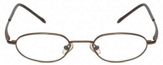 Front View of Calabria Trendsetter 20 Brown Designer Blue Light Blocking Reading Glasses 45mm