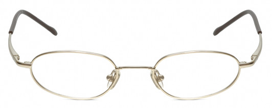 Front View of Calabria Trendsetter 20 KIDS SMALL 45mm Designer Blue Light Reading Glasses Gold