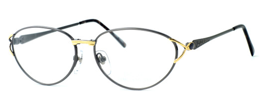 Profile View of Fashion Optical Blue Light Blocking Reading Glasses Trudy in Gunmetal 54mm