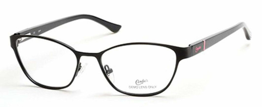 Profile View of Candie's Designer Blue Light Block Reading Glasses CA0119-001 Matte Black 53 mm Profile View of Candie's Designer Blue Light Block Reading Glasses CA0119-001 Matte Black 53 mm