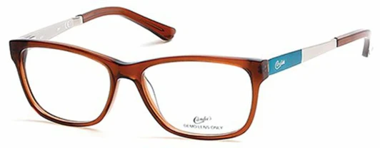 Profile View of Candies Designer Blue Light Blocking Reading Glasses CA0132-050 in Brown 54 mm N