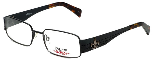 Profile View of iStamp Designer Blue Light Block Reading Glasses XP603M-021 Black 55mm 20 Powers