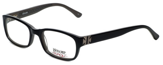 Profile View of iStamp Designer Blue Light Block Reading Glasses XP613Z-021 Black 50mm 20 Powers