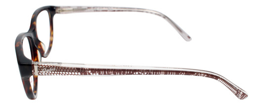 Side View of iStamp Designer Blue Light Block Reading Glasses XP613Z-021 Black 50mm 20 Powers