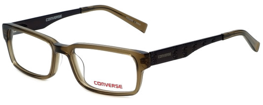 Profile View of Converse Yikes Designer Blue Light Blocking Reading Glasses in Olive Green 50 mm