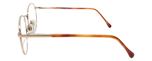 Calabria Designer Round/Oval Reading Glasses Fundamental Gold 52mm Made in Italy :: Rx Single Vision