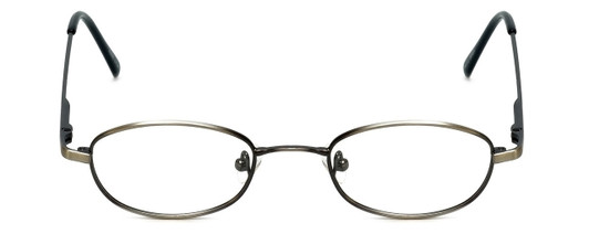 Front View of Calabria FlexPlus 100 Shiny Brown Designer Progressive Lens Blue Light Glasses