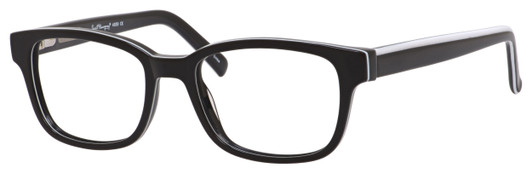 Profile View of Ernest Hemingway Progressive Lens Blue Light Glasses H4689-BKW Black White 49mm Profile View of Ernest Hemingway Progressive Lens Blue Light Glasses H4689-BKW Black White 49mm