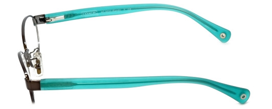 Side View of Hilary Duff Progressive Lens Blue Light Reading Glasses HD122372-041 Brown 50mm